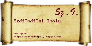 Szénási Ipoly névjegykártya